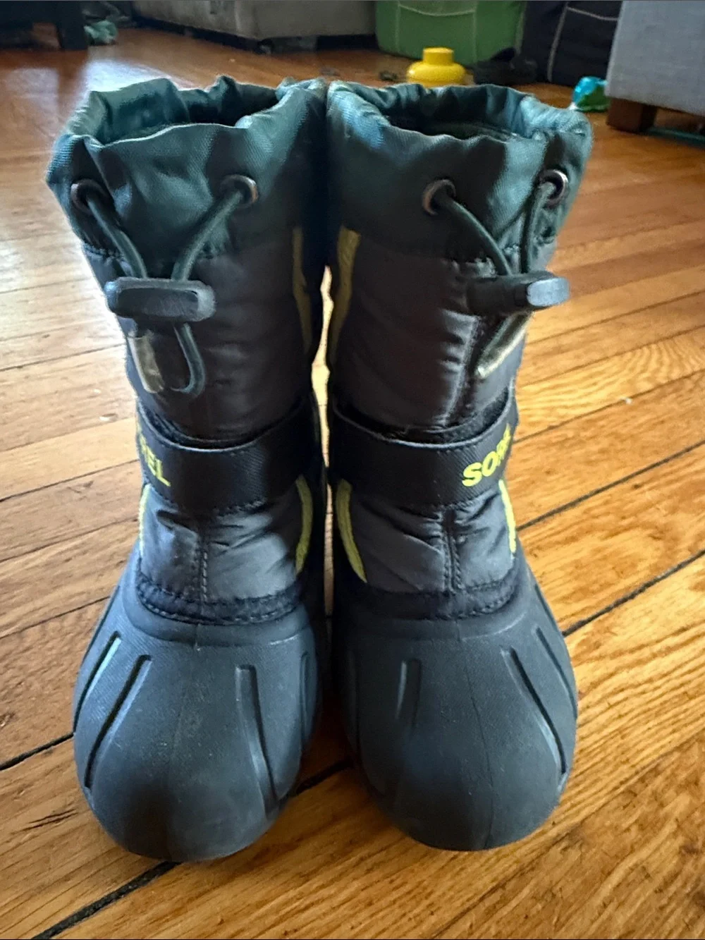 Sorel Kids Black and Yellow Winter Boot